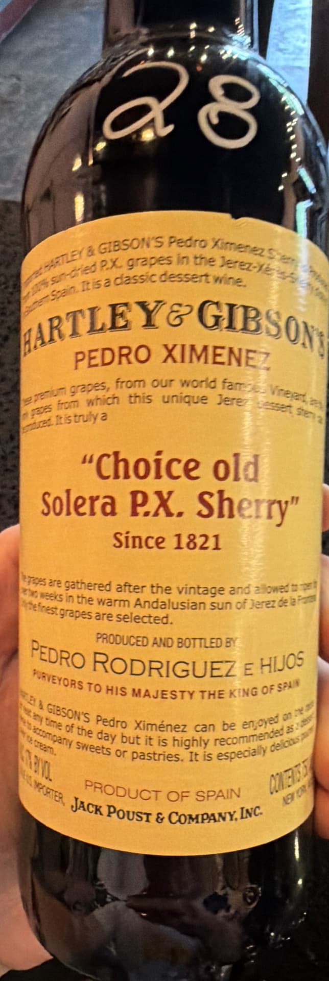 Hartley and Gibson Pedro Ximenez